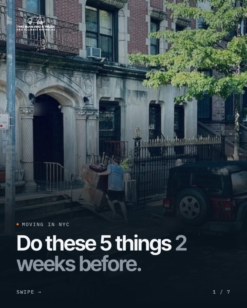 Moving in NYC: do these 5 things two weeks before